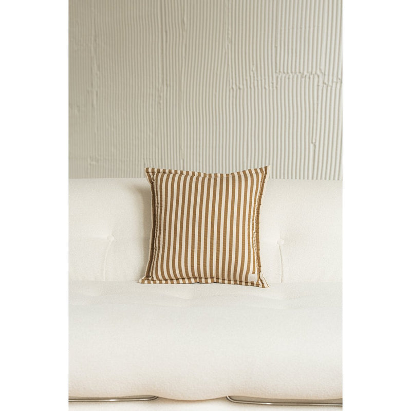 Baumwoll-Kissen „Olive Brown Stripe“