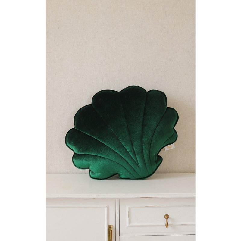 Samt-Muschelkissen „Emerald Pearl“