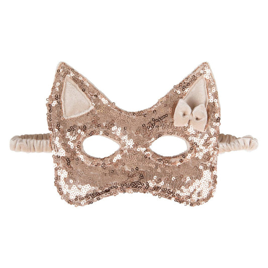 Samt-Katzenmaske „Champagne Rose“
