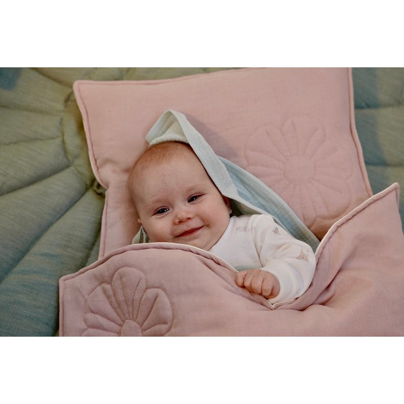 Leinen-Bettset „Bloom Blush“