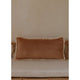 Samtkissen „Caramel“ mit Fransen – 40 × 40 cm