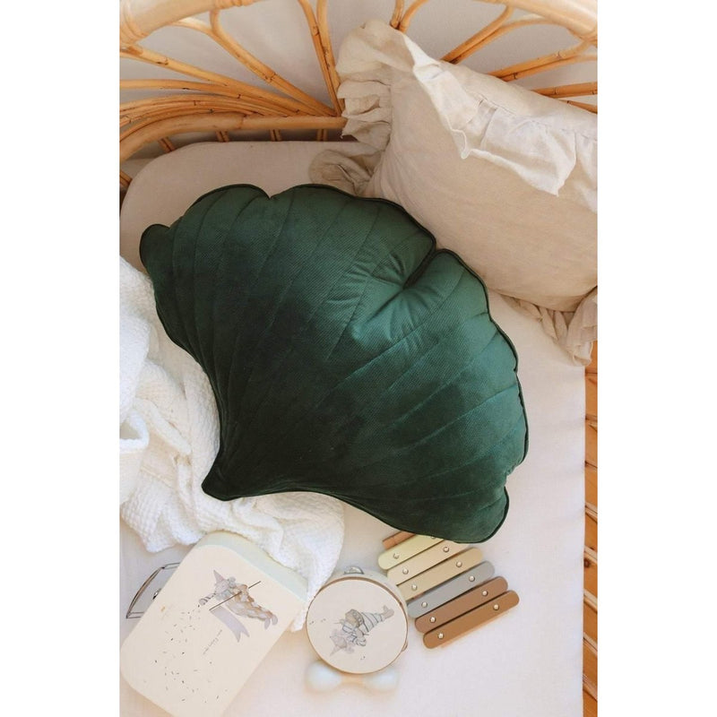 Samt-Ginkgokissen „Forest Green“