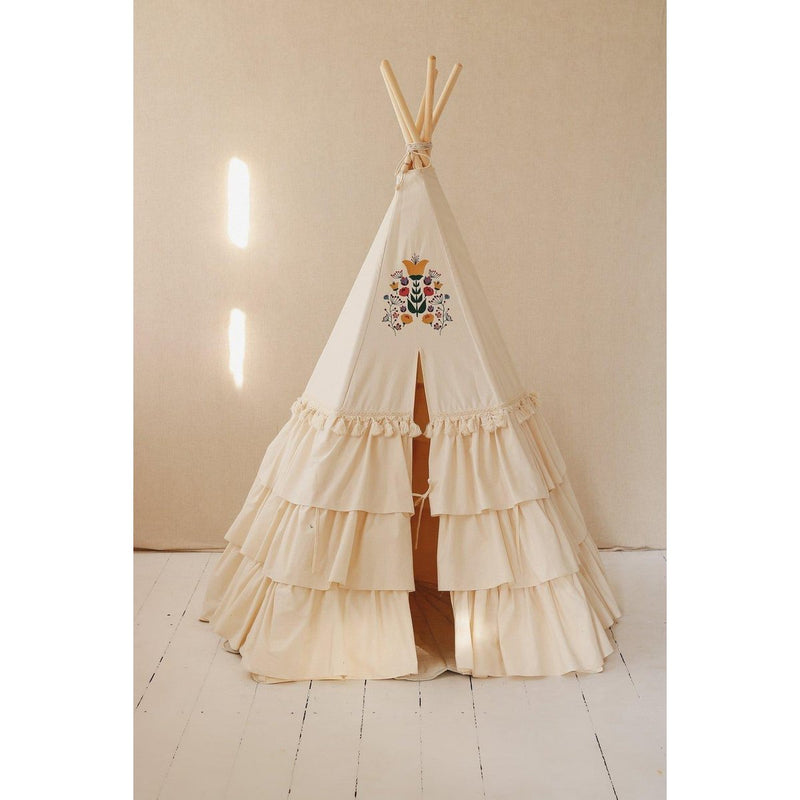 Kissen „Folk“ mit Stickerei