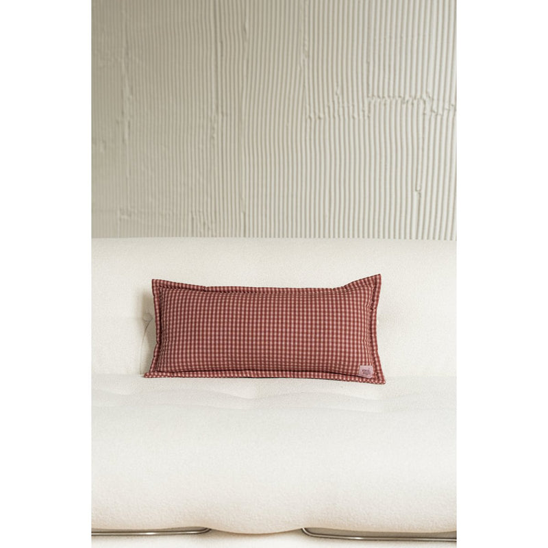Baumwoll-Nackenkissen „Raspberry Pink Check“