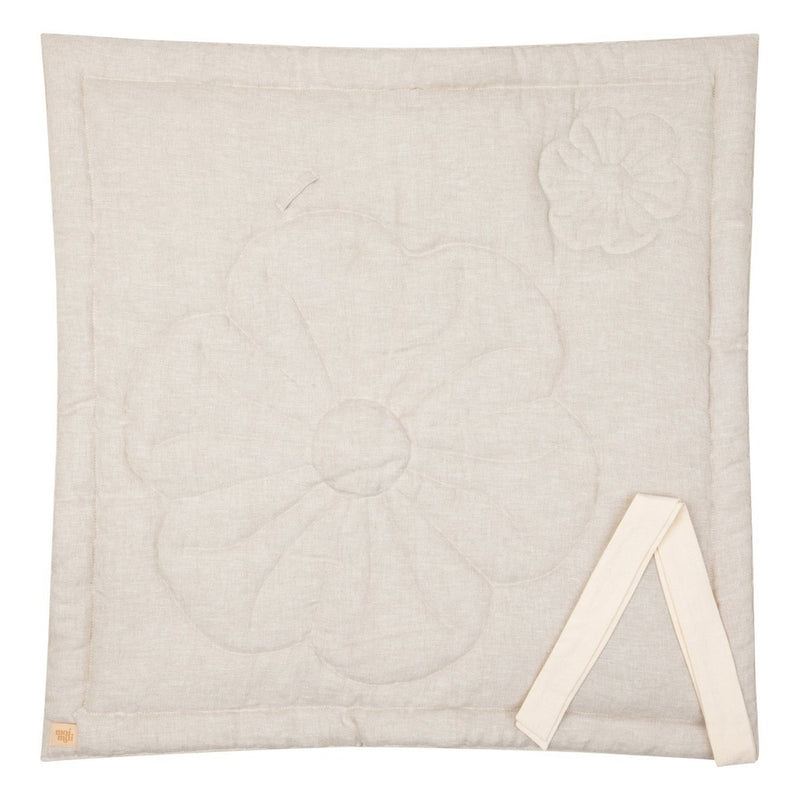 Leinen-Wickeldecke „Bloom Sand“