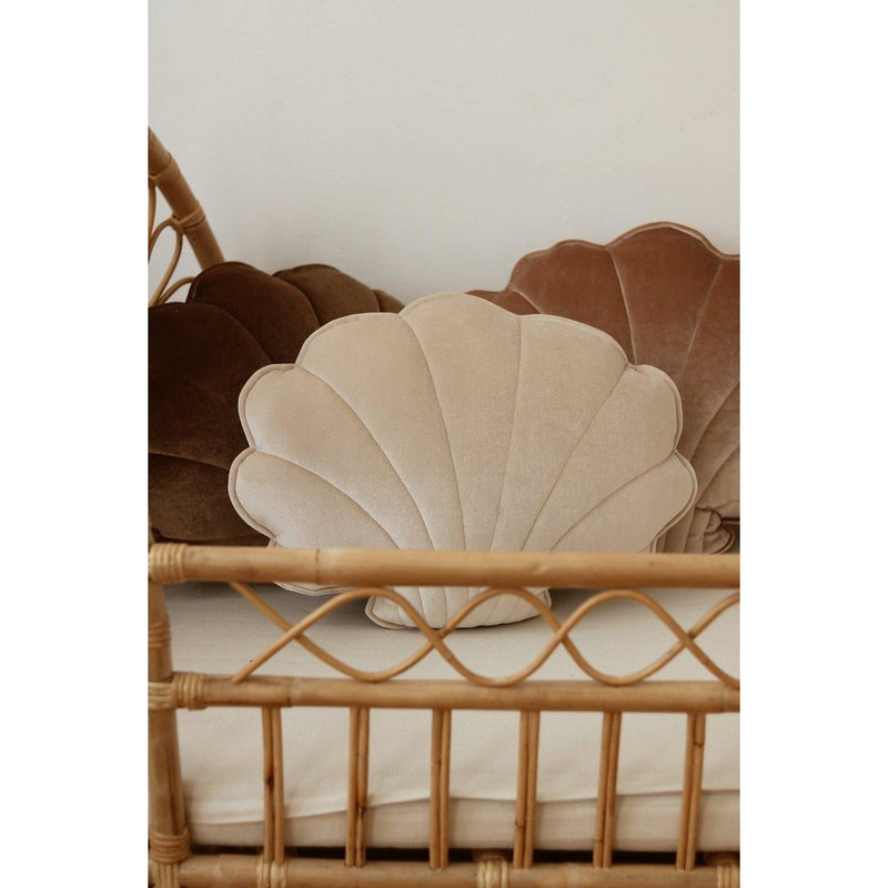 Samt-Muschelkissen „Cream Pearl“
