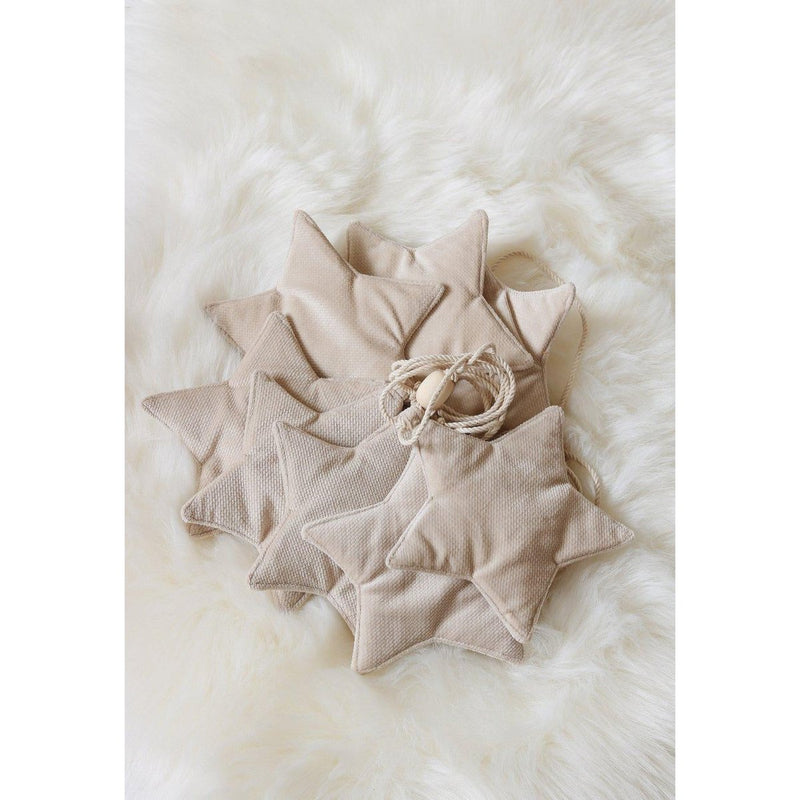 Samt-Sterngirlande „Cream Dust“