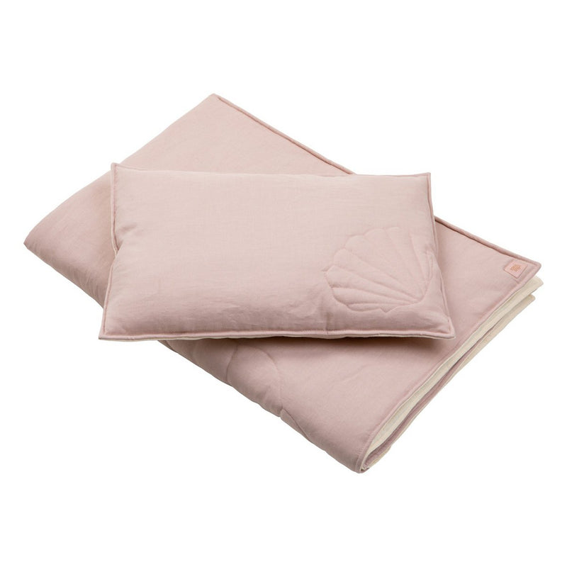Leinen-Bettset „Shell Powder Rose“ – Large
