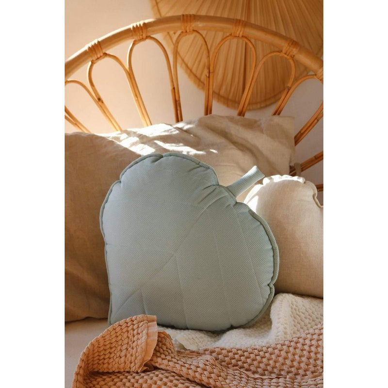 Samt-Blattkissen „Powder Mint“
