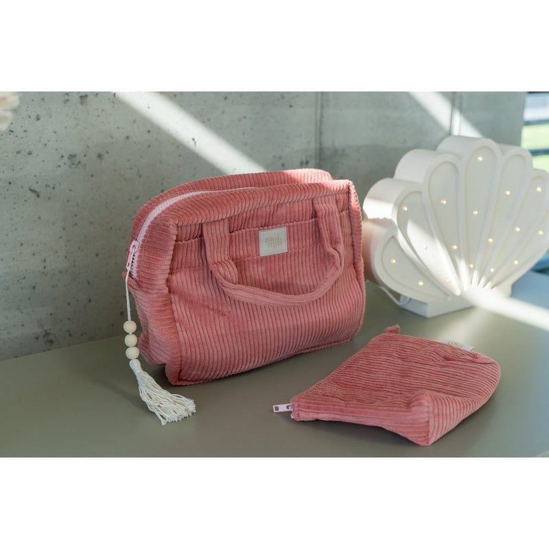 Cord-Kosmetiktaschen-Set „Coral“