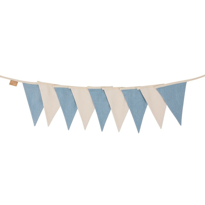 Stoff-Wimpelgirlande „Soft Denim“