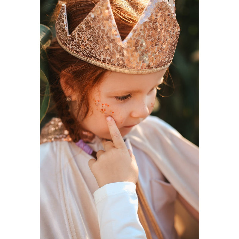 Roségoldene Paillettenkrone für Kinder