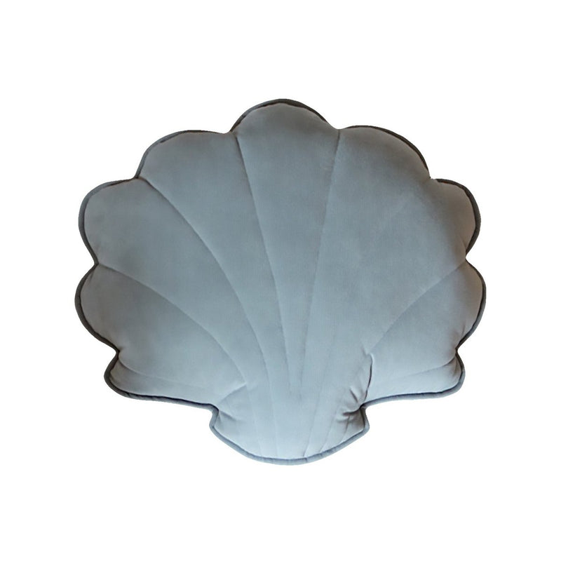 Samt-Muschelkissen „Grey Mint“
