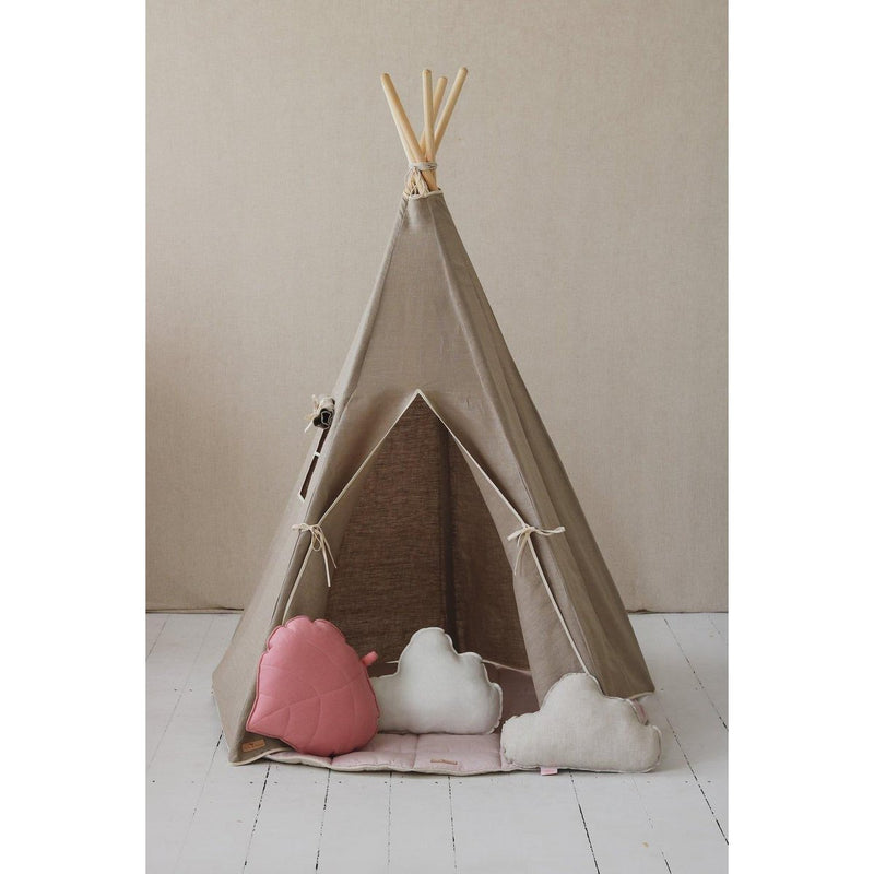 Moi Mili Tipi-Set „Natural Linen“ mit Blatt-Spielmatte – Produktfoto 10