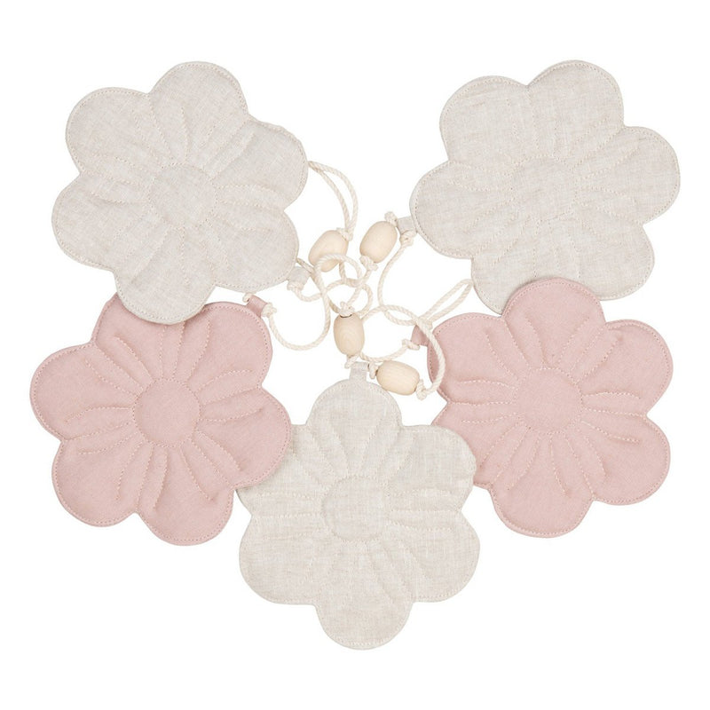 Leinen-Blütengirlande „Sandy Rose Bouquet“