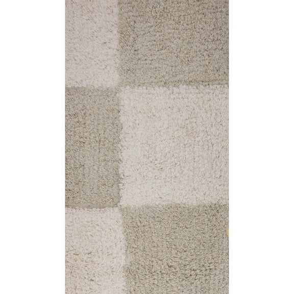 Schachbrett-Teppich – klein – natürliche Beige- und Cremetöne von OYOY Living Design – weitere Produktansicht 3