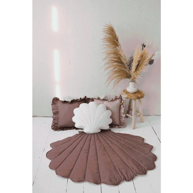 Leinen-Muschelmatte „Marsala“