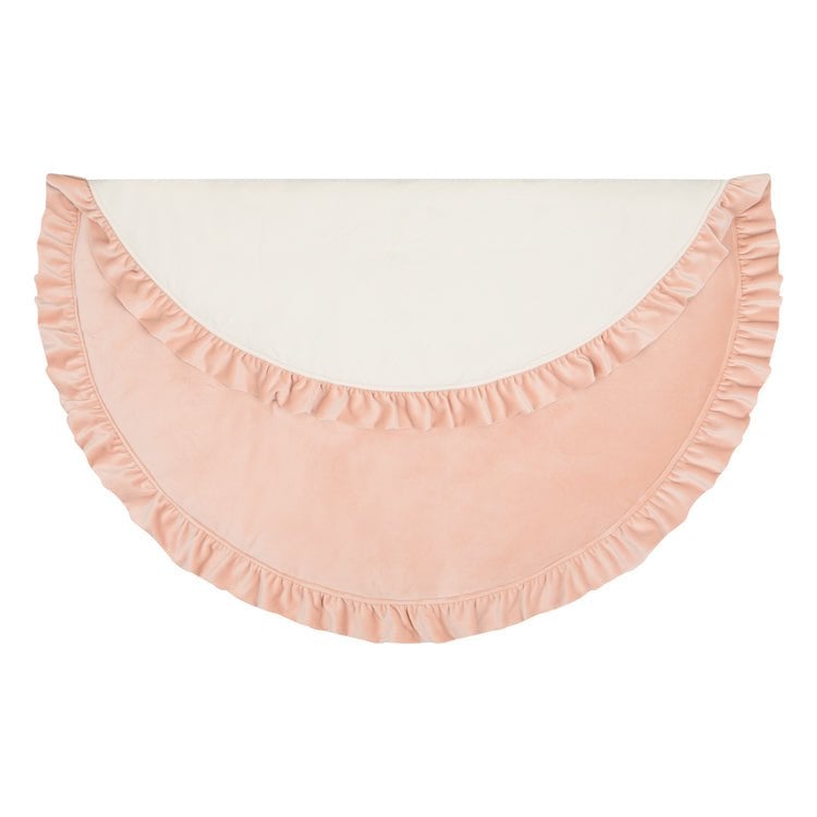 Samtmatte mit Rüschen „Apricot Blush“