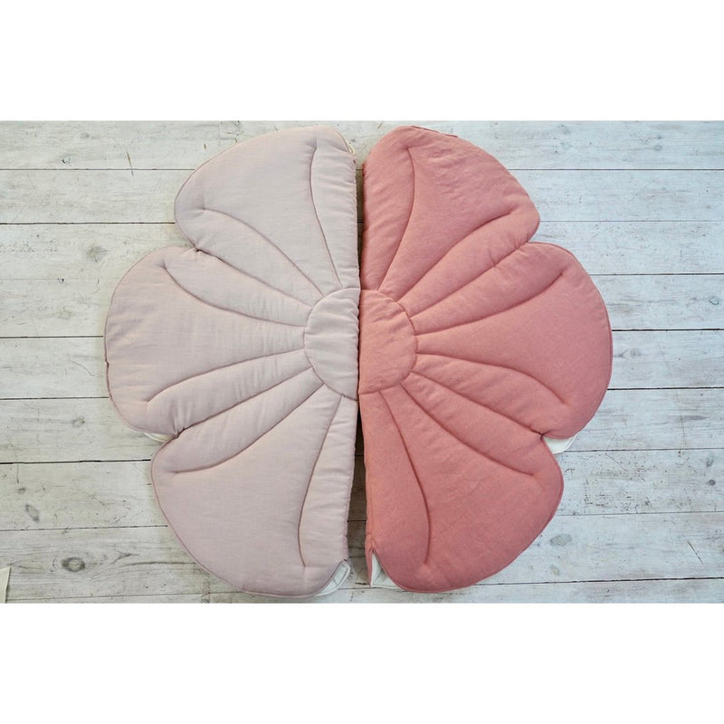 Leinen-Blütenmatte „Powder Rose“