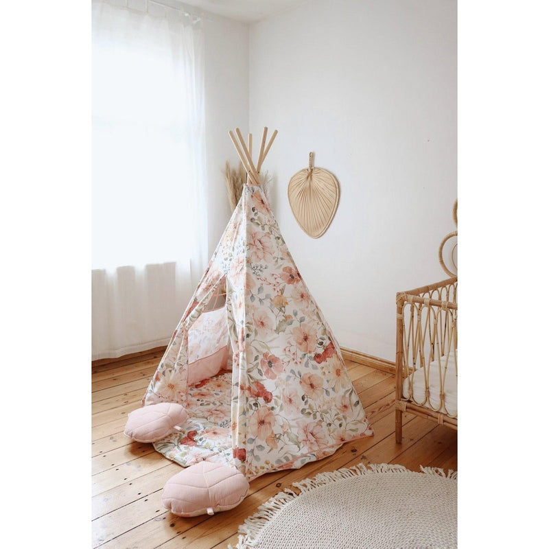Tipi-Set „Flower Power“ mit Spielmatte