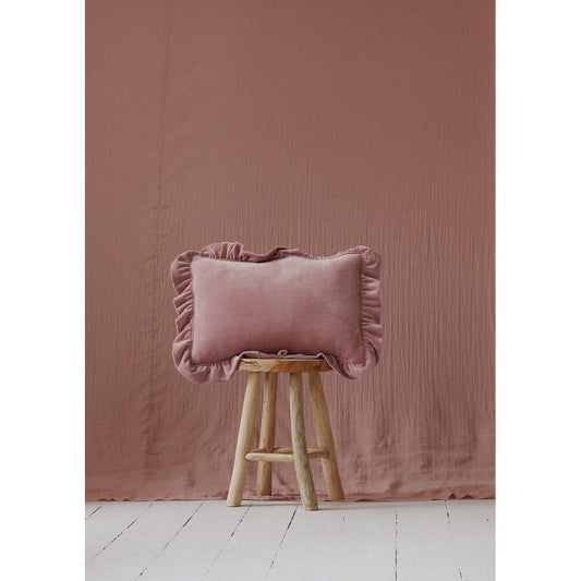 Moi Mili Samt-Rüschenkissen „Soft Pink“ – Produktfoto 2