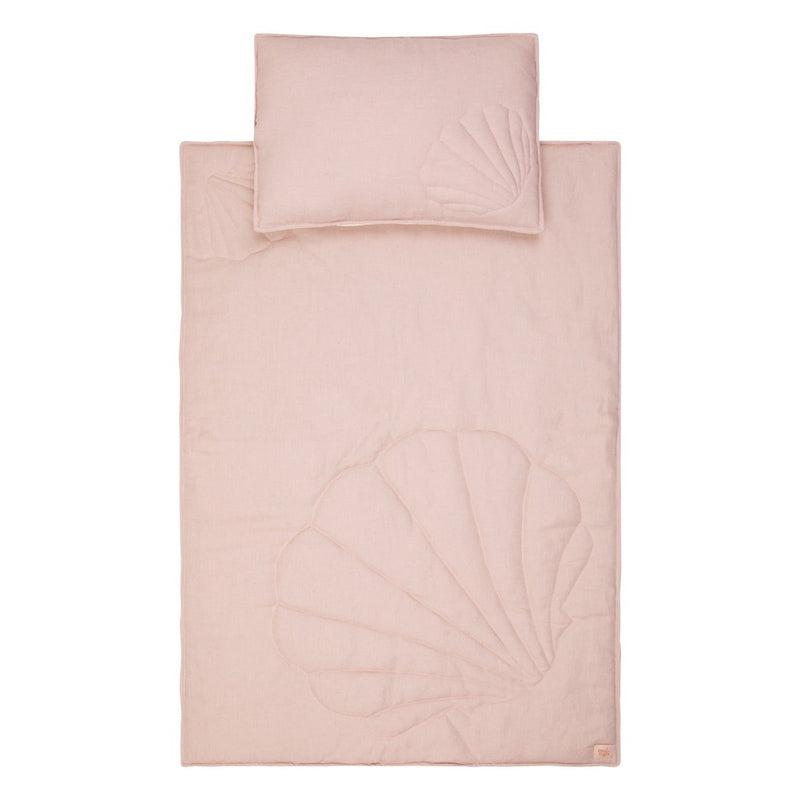 Leinen-Bettset „Shell Powder Rose“