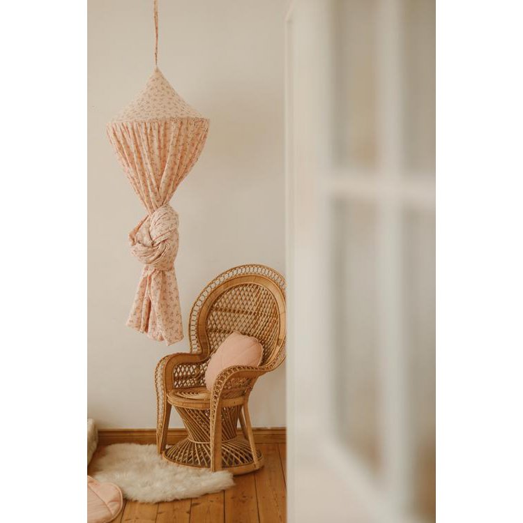Baldachin „Kleine Blumen“ – Apricot/Rosa