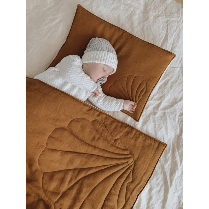 Leinen-Bettset „Caramel Shell“ – Large