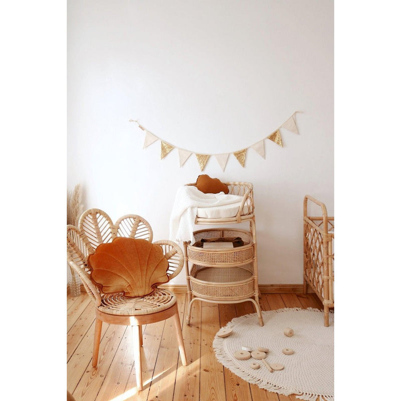 Wimpelgirlande „Golden Boho“ – Gold und Beige, 2,2 m