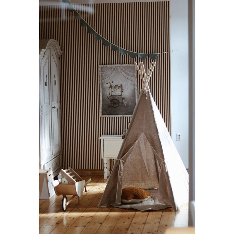 Moi Mili Tipi-Set „Natural Linen“ mit Blatt-Spielmatte – Produktfoto 15
