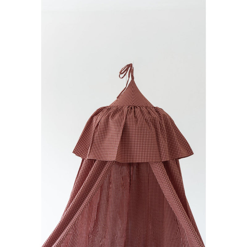 Baldachin-Rüsche „Rust Gingham“