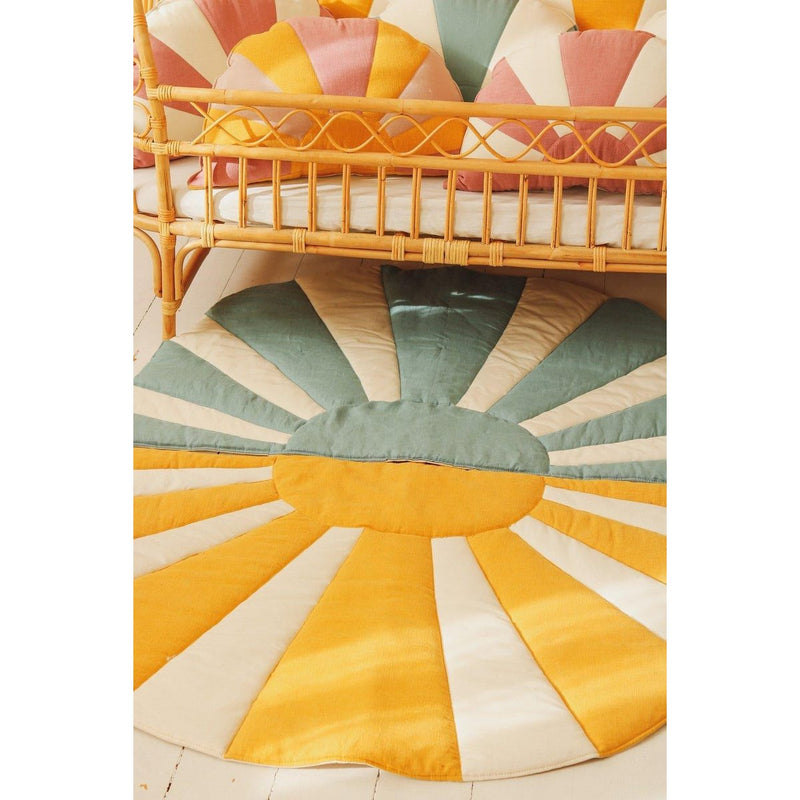 Leinen-Sonnenmatte „Wellen am Ocean Beach“
