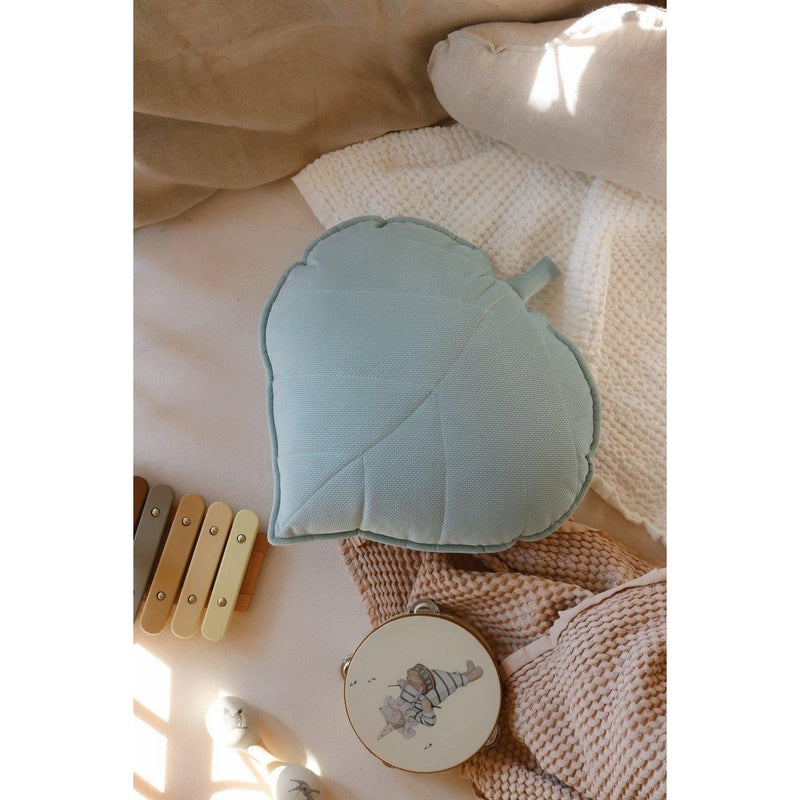 Samt-Blattkissen „Powder Mint“