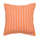 Quadratisches Baumwollkissen „Rosa und orange Streifen“