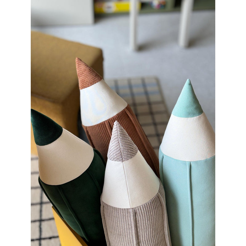 Buntstift-Samtkissen „Mint“