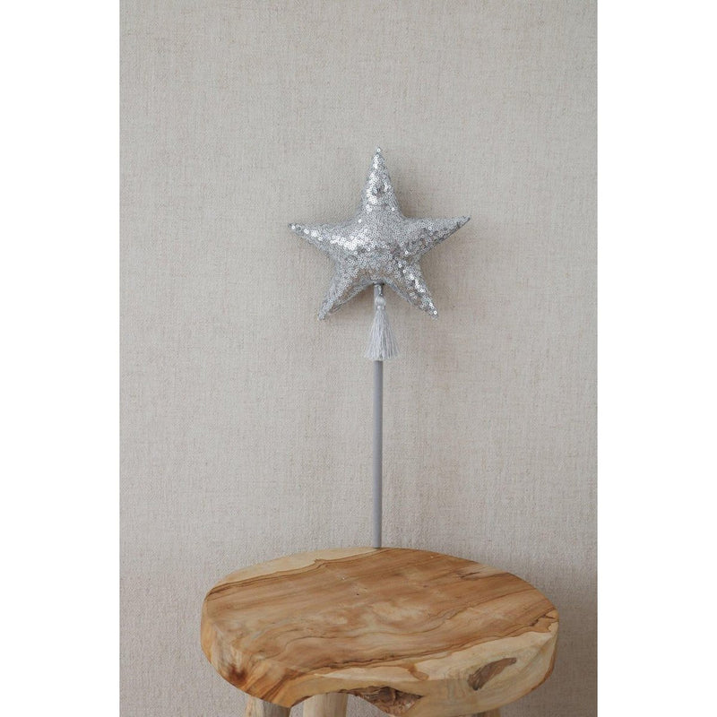 Zauberstab „Silver Magic“ mit Pailletten – Silber