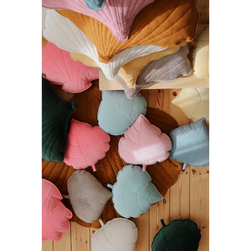 Samt-Blattkissen „Powder Mint“