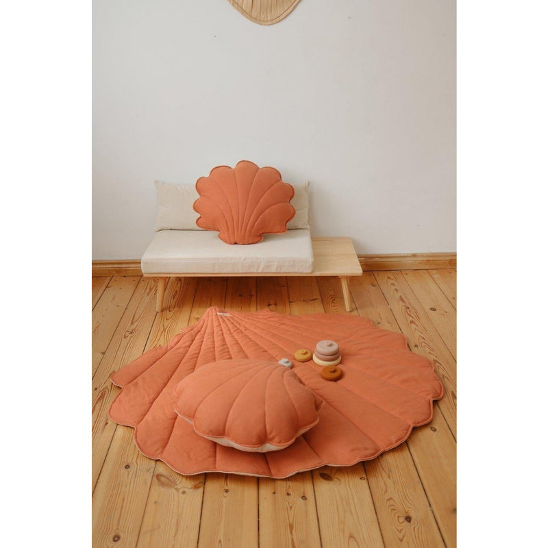 Moi Mili Muschelkissen aus Leinen „Papaya“ – Produktfoto 5