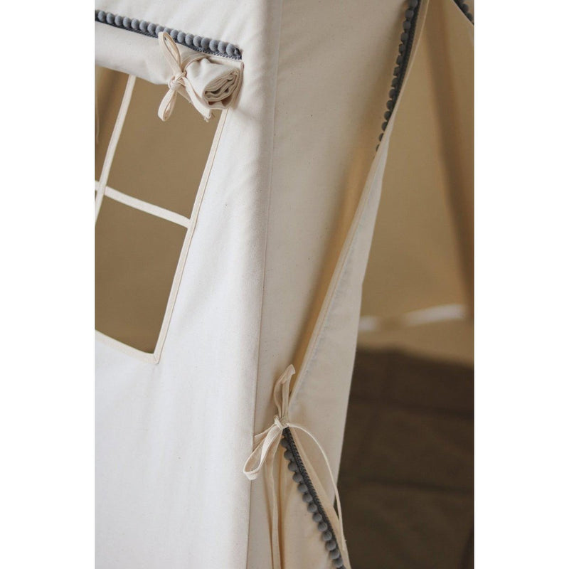 Tipi-Zelt „Grey Pompoms“