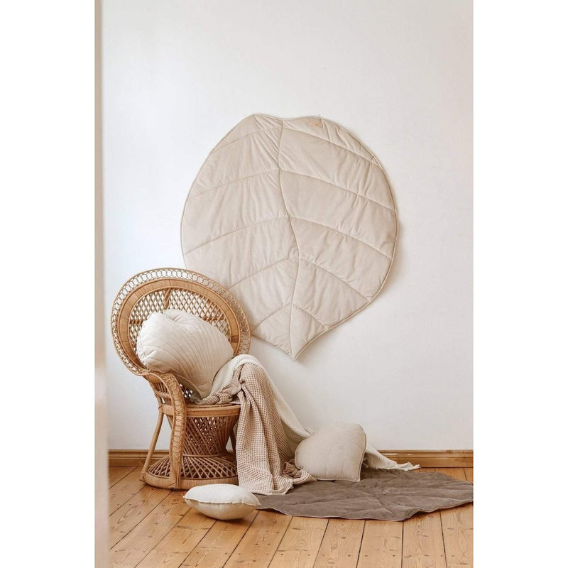 Samt-Blattspielmatte „Creme“