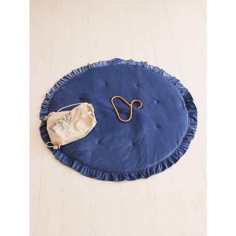Samt-Spielmatte „Sapphire Blue“ mit Rüschen