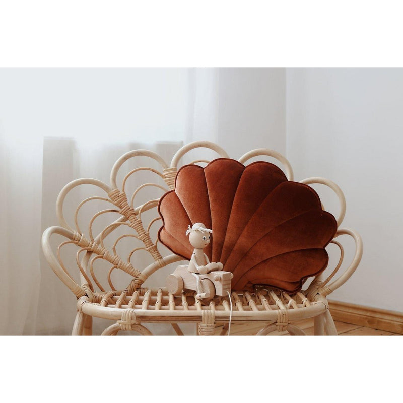 Samt-Muschelkissen „Copper Pearl“