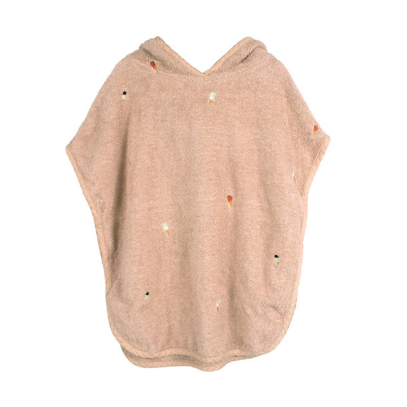 FILIBABBA Bestickter Strandponcho GOTS – Frappé