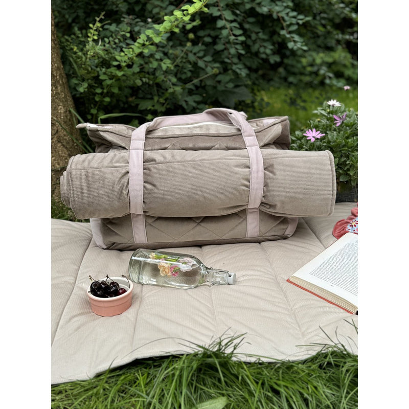 Samt-Reisetasche „Blush Beige“