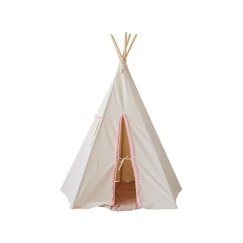 Kinder-Tipi-Zelt „Fluffy Pompoms“