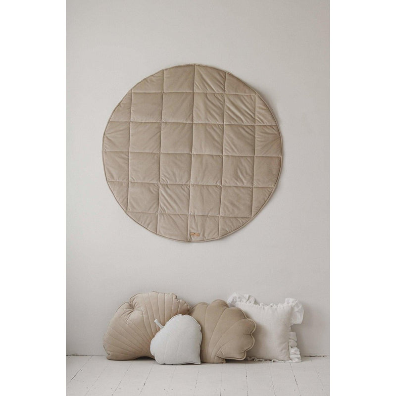 Runde Samt-Spielmatte „Soft Beige“