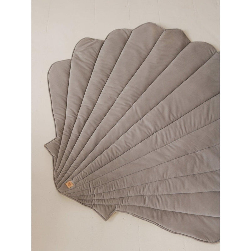 Samtmatte „Shell“ – Taubengrau, 115 × 110 cm