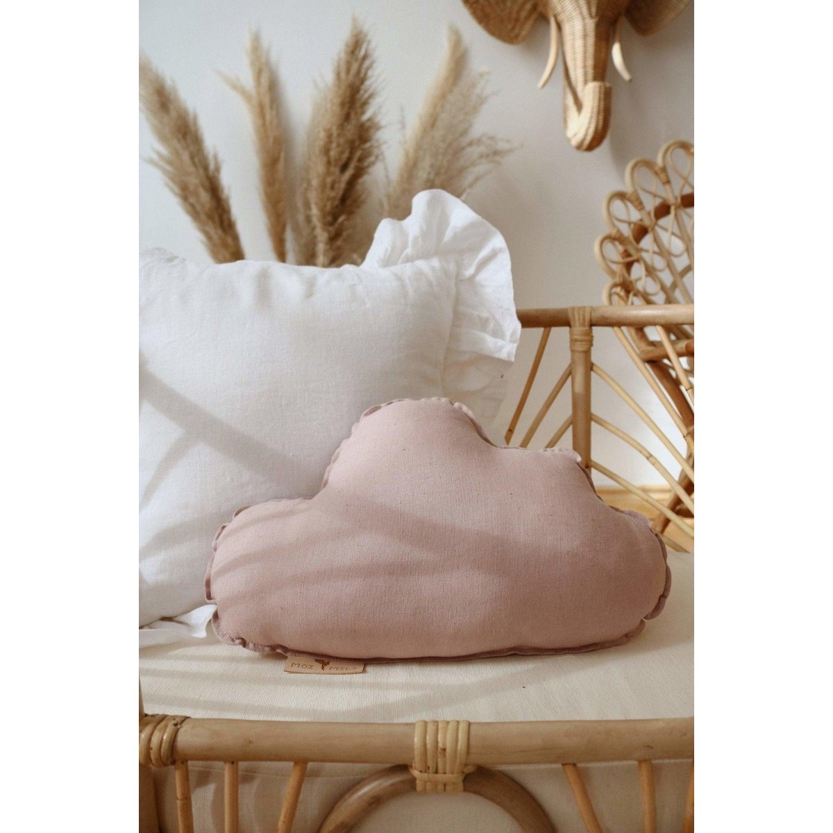 Moi Mili Leinen-Wolkenkissen „Powder Rose“ – Produktansicht