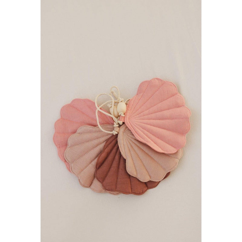 Leinen-Muschelgirlande „Blush“