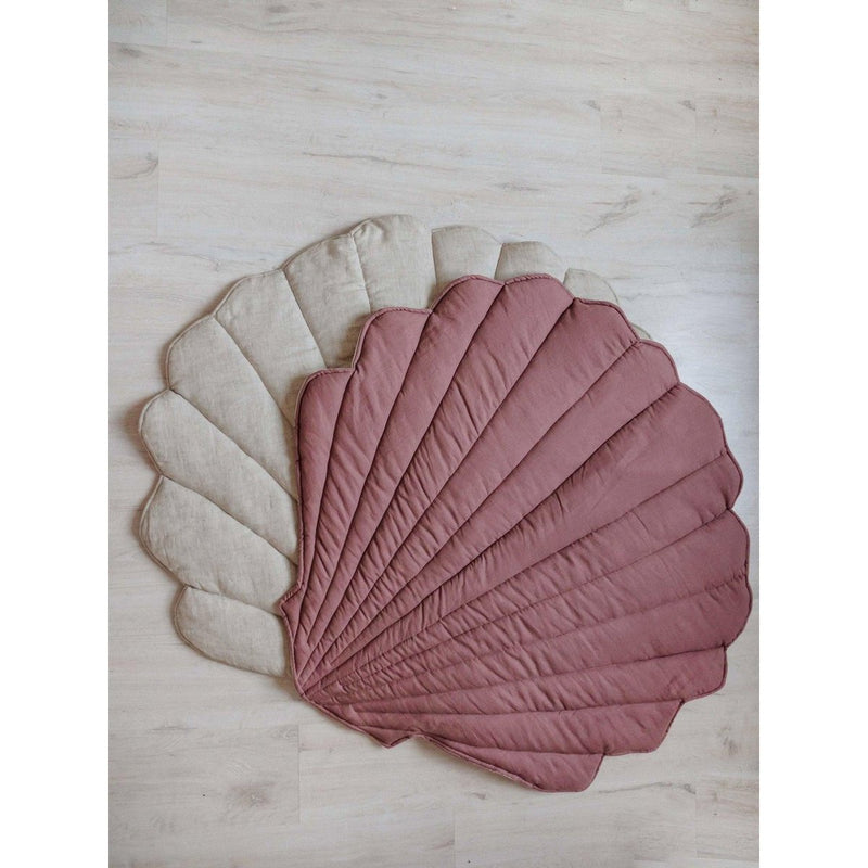 Leinen-Muschelmatte „Marsala“